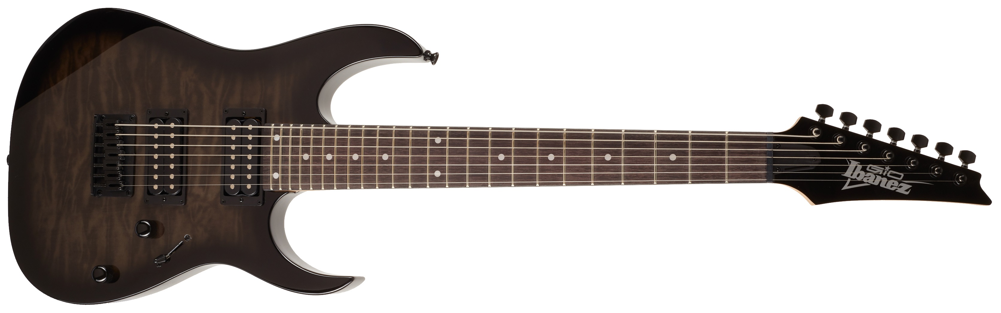 E-shop Ibanez GRG7221QA Transparent Black Sunburst