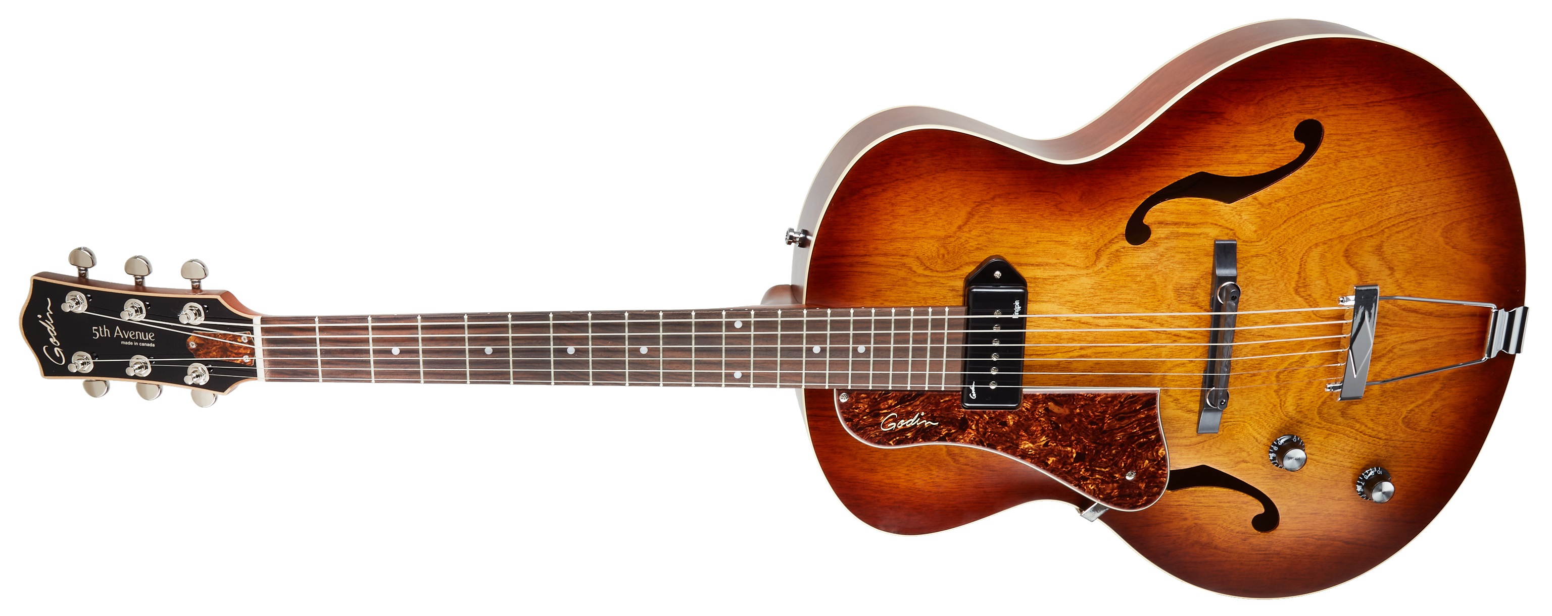 Godin 5th Avenue LH Cognac Burst Kingpin P90