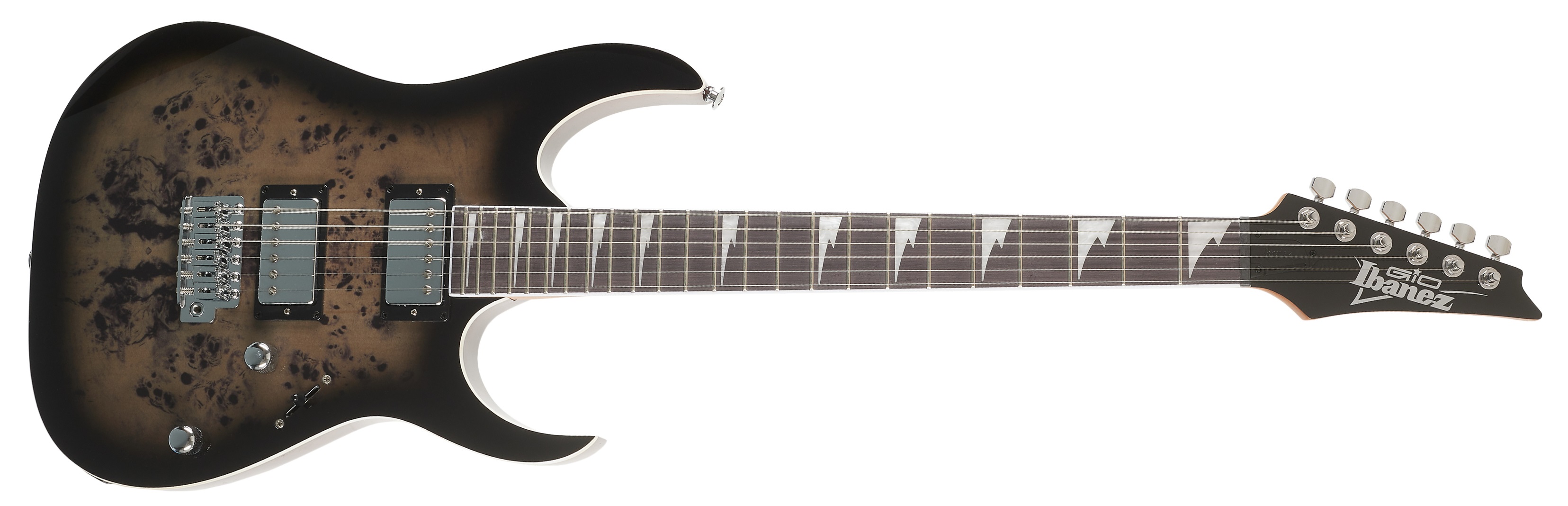 E-shop Ibanez GRG220PA1B Transparent Brown Black Burst