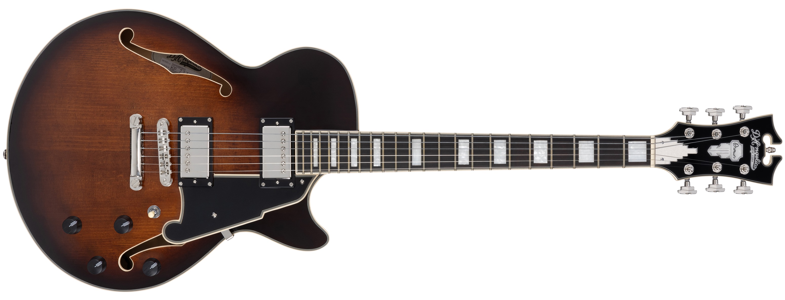 D'Angelico Premier SS Single Cutaway Stop-Bar Tailpie CE Brown Burst