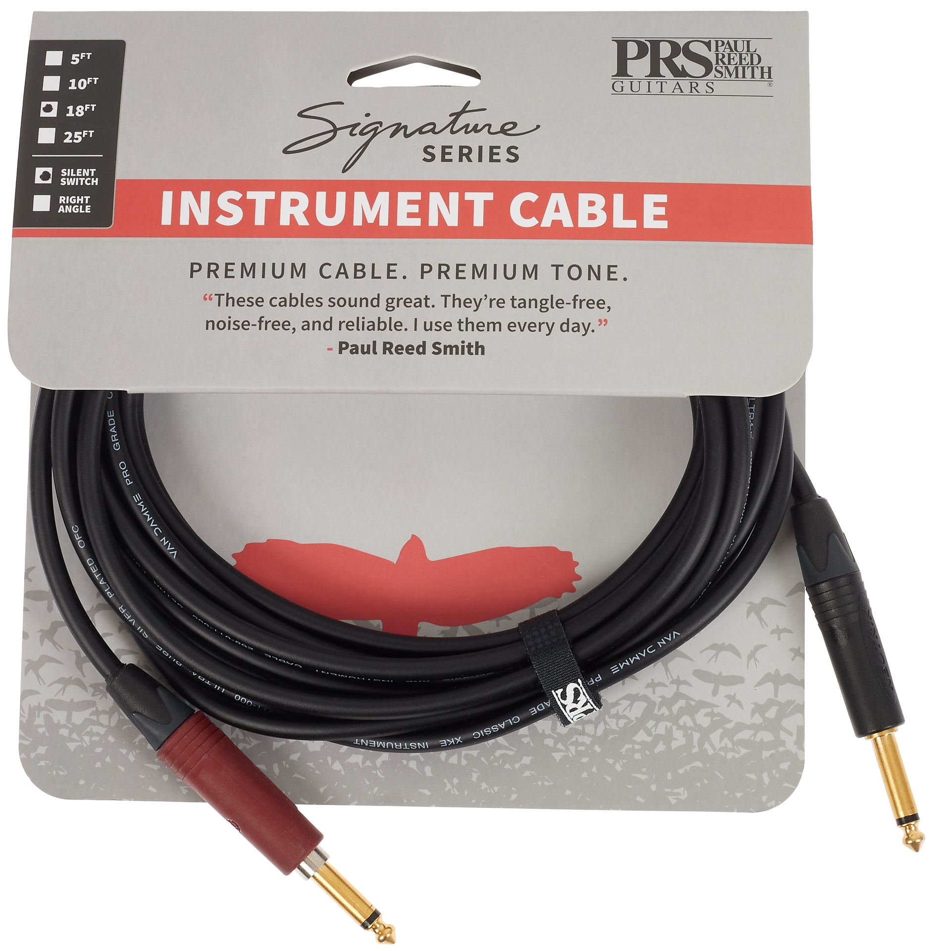 E-shop PRS Signature Instrument Cable 18' Straight Silent-Plug