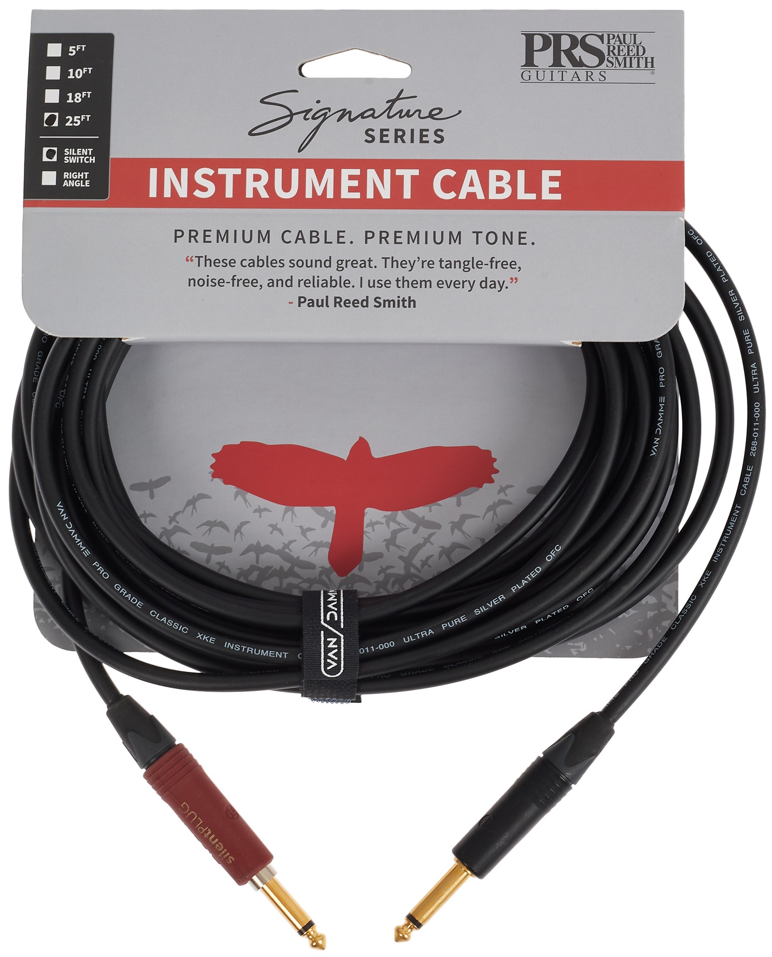 E-shop PRS Signature Instrument Cable 25' Straight Silent-Plug