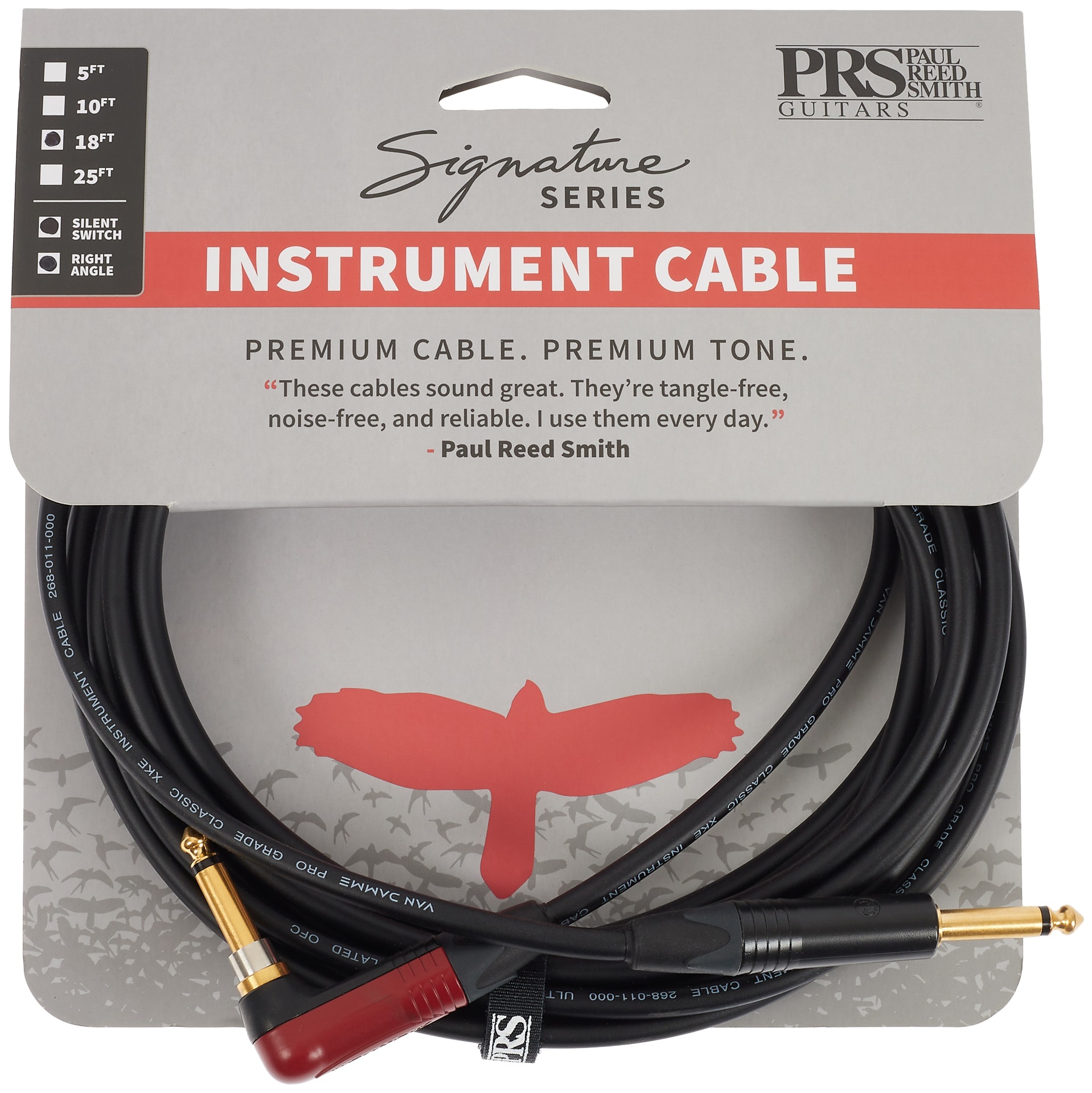 E-shop PRS Signature Instrument Cable 18' Angled Silent-Plug