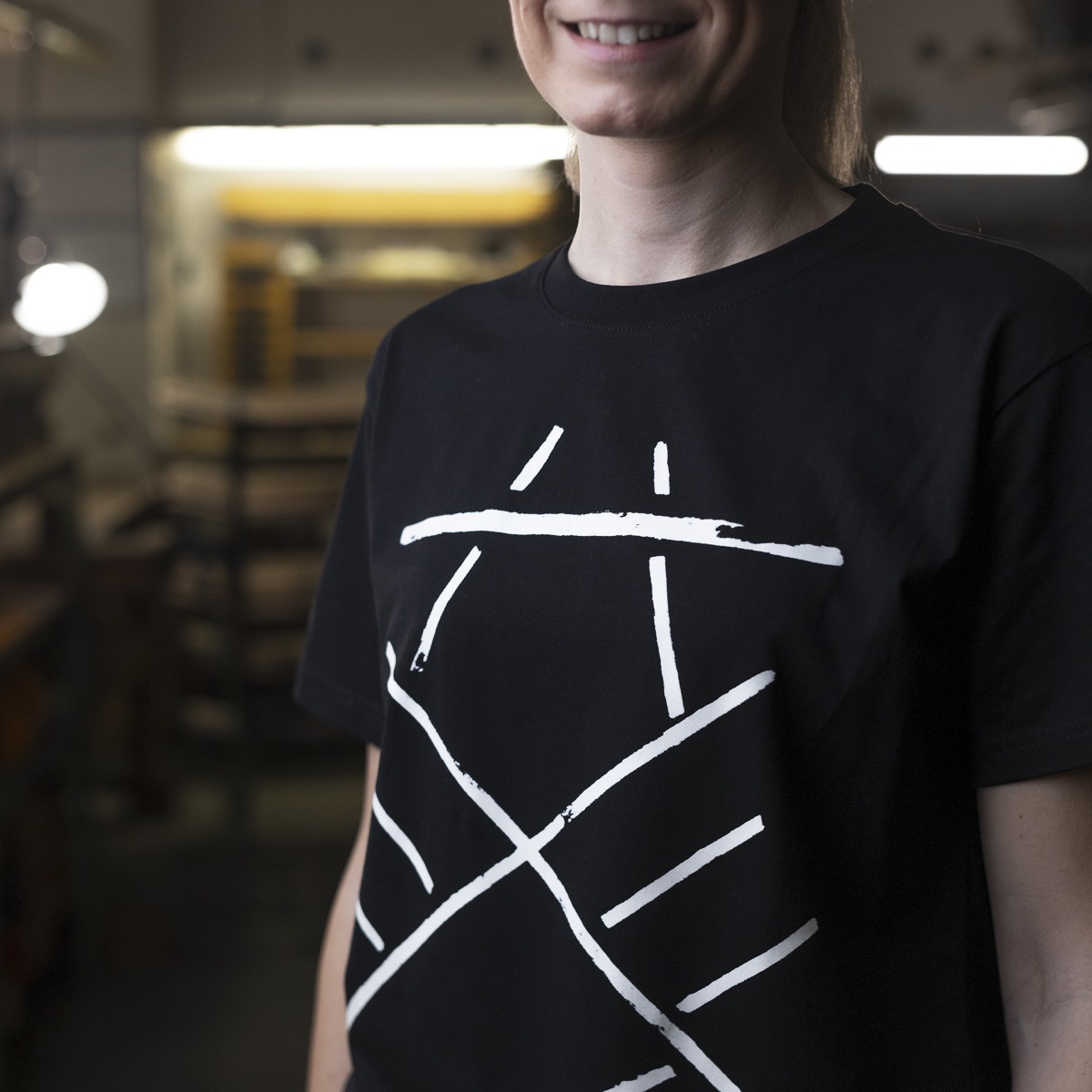 Furch Black T-shirt print bracing L