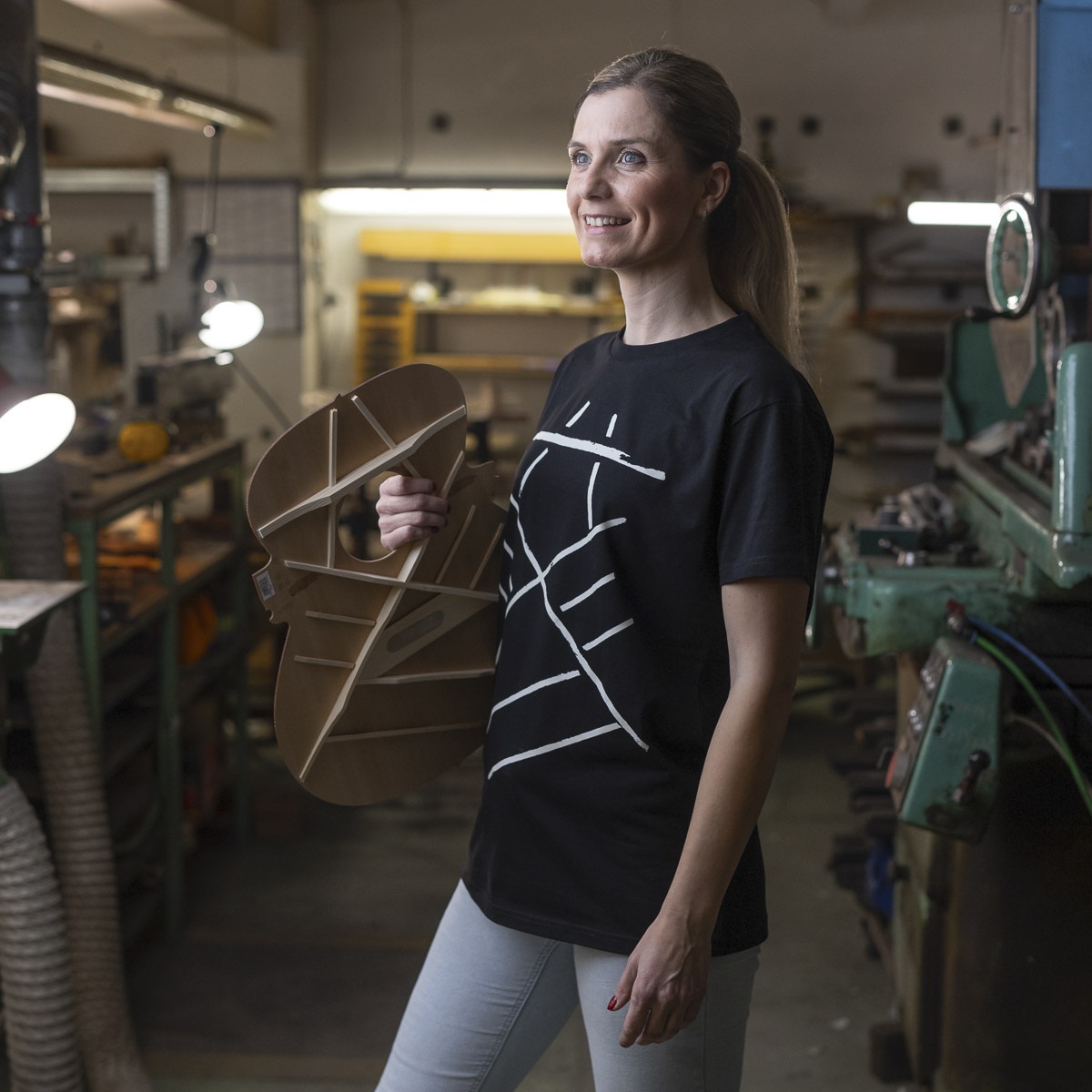 Furch Black T-shirt print bracing M