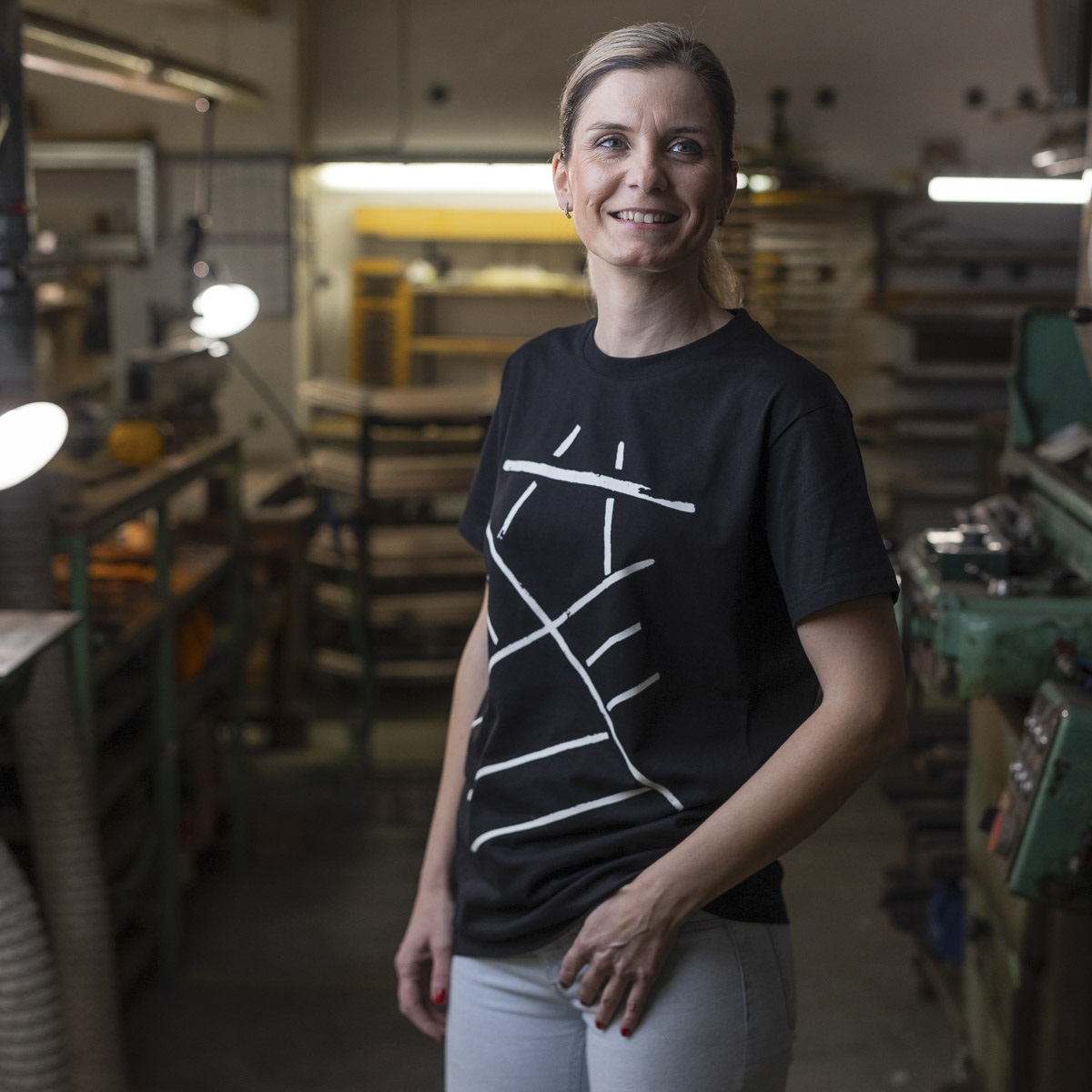 Furch Black T-shirt print bracing S
