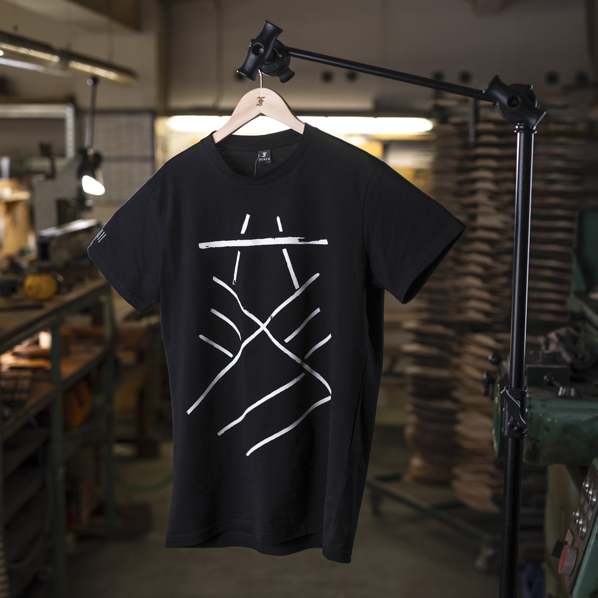 Furch Black T-shirt print bracing S