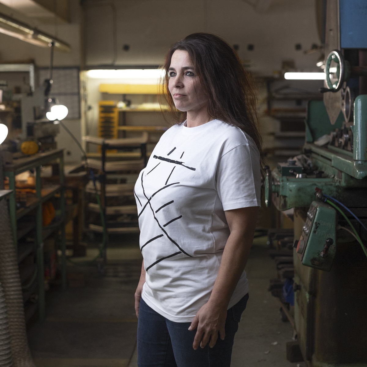 Furch White T-shirt print bracing XL