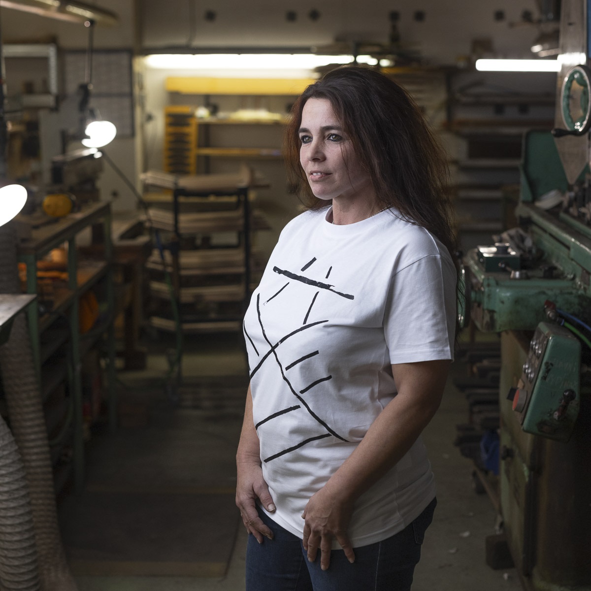 Furch White T-shirt print bracing L