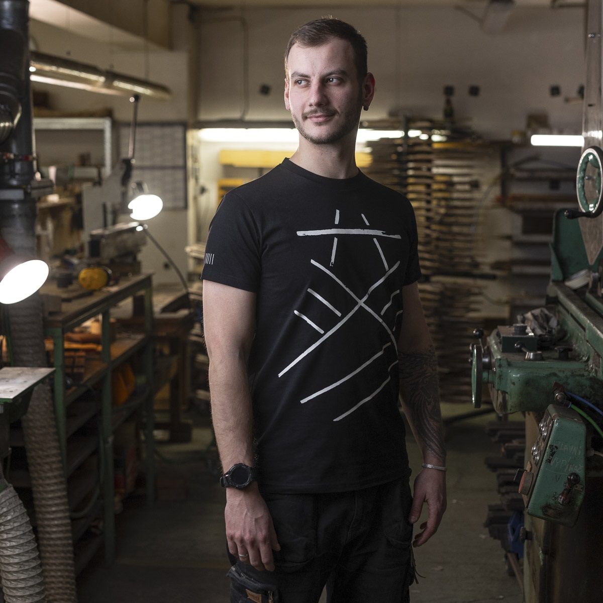 Furch Black T-shirt print bracing XXL