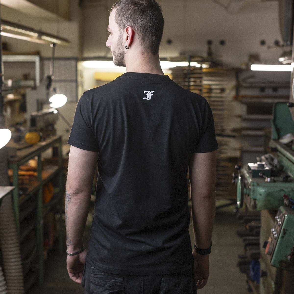 Furch Black T-shirt print bracing S