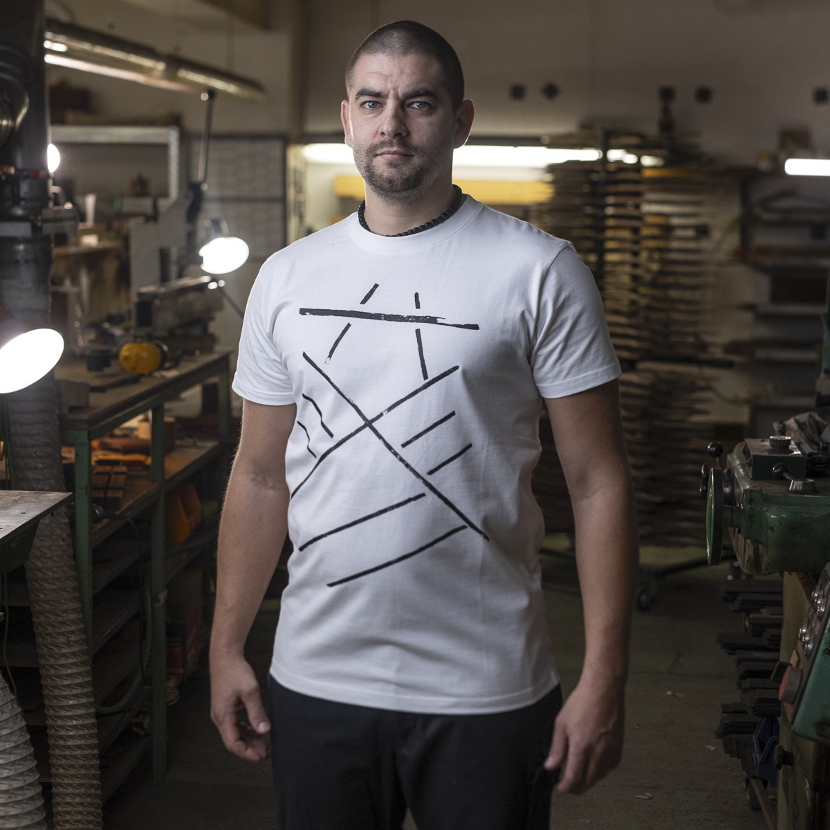 Furch White T-shirt print bracing L