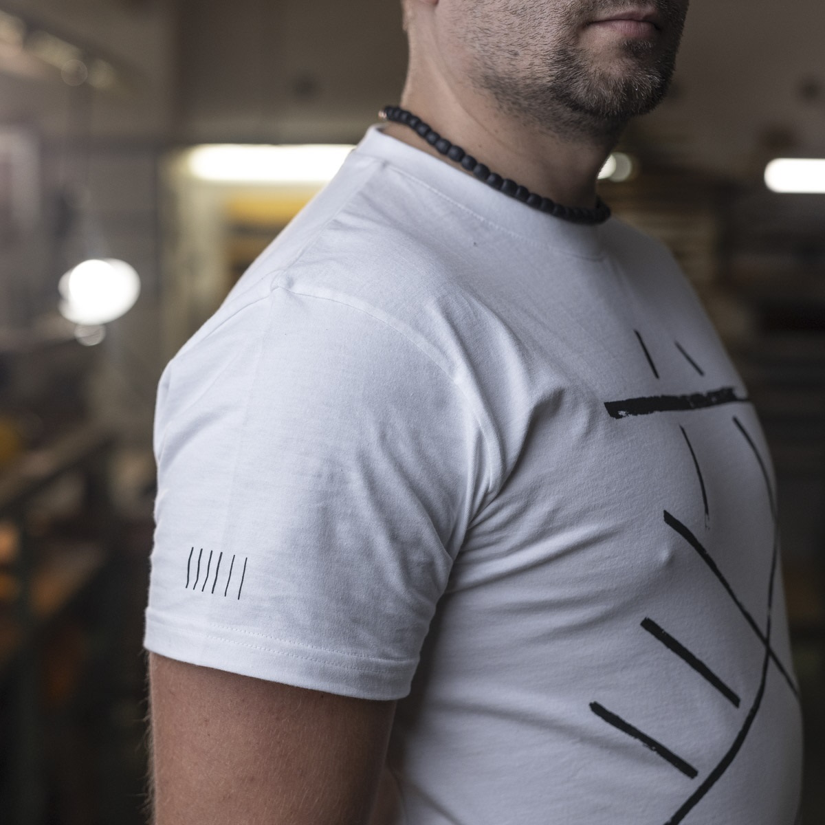 Furch White T-shirt print bracing S