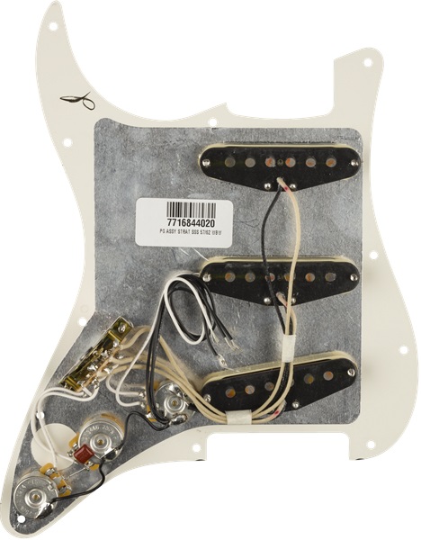 Fender Pre-Wired Pickguard, Strat SSS 57/62 WBW