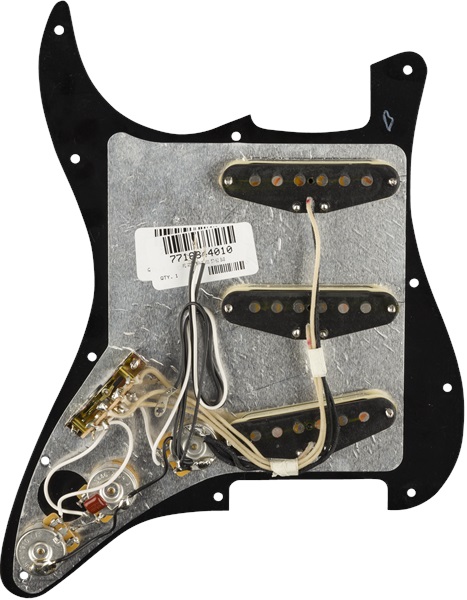 Fender Pre-Wired Pickguard, Strat SSS 57/62 BWB