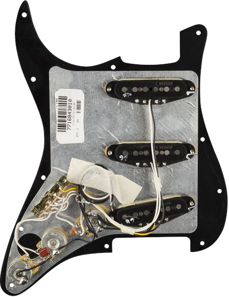 Fender Pre-Wired Pickguard, Strat SSS V NSLS BWB