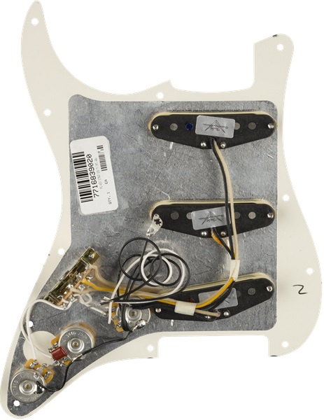 Fender Pre-Wired Pickguard, Strat SSS TX SPC WBW