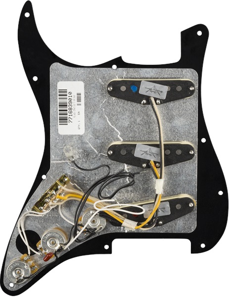 Fender Pre-Wired Pickguard, Strat SSS TX SPC BWB