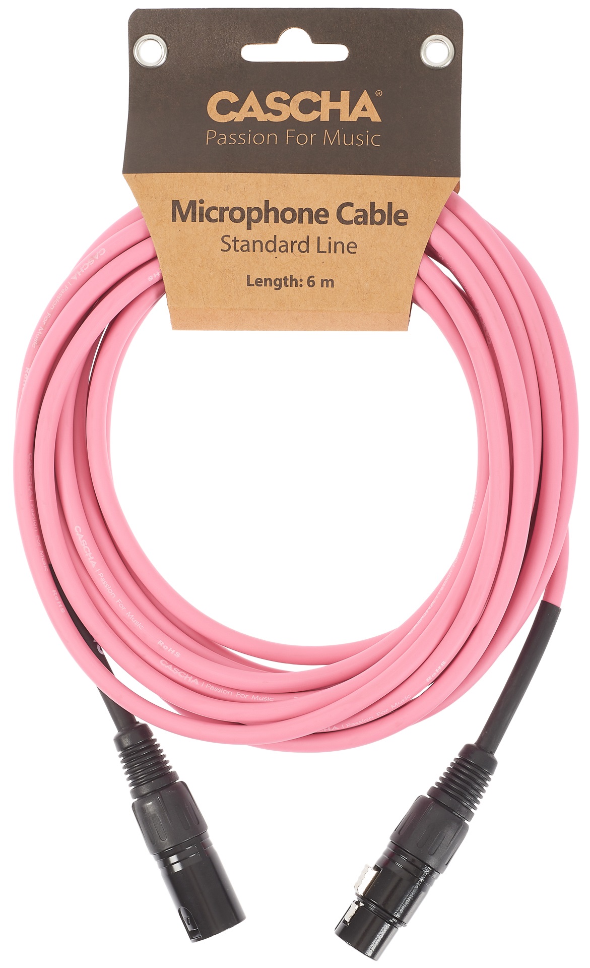 E-shop Cascha Standard Line Mic Cable Pink 6m