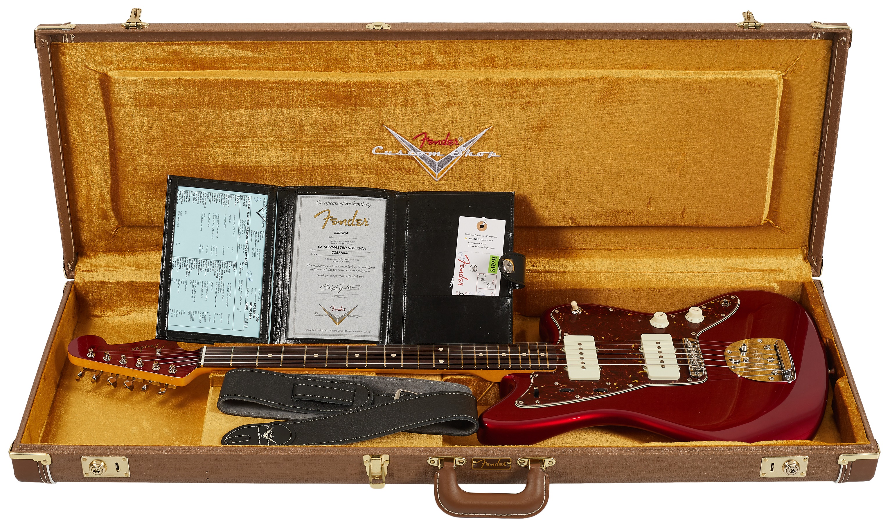 Fender Custom Shop 62 Jazzmaster NOS Aged Candy Apple Red Matching Hea