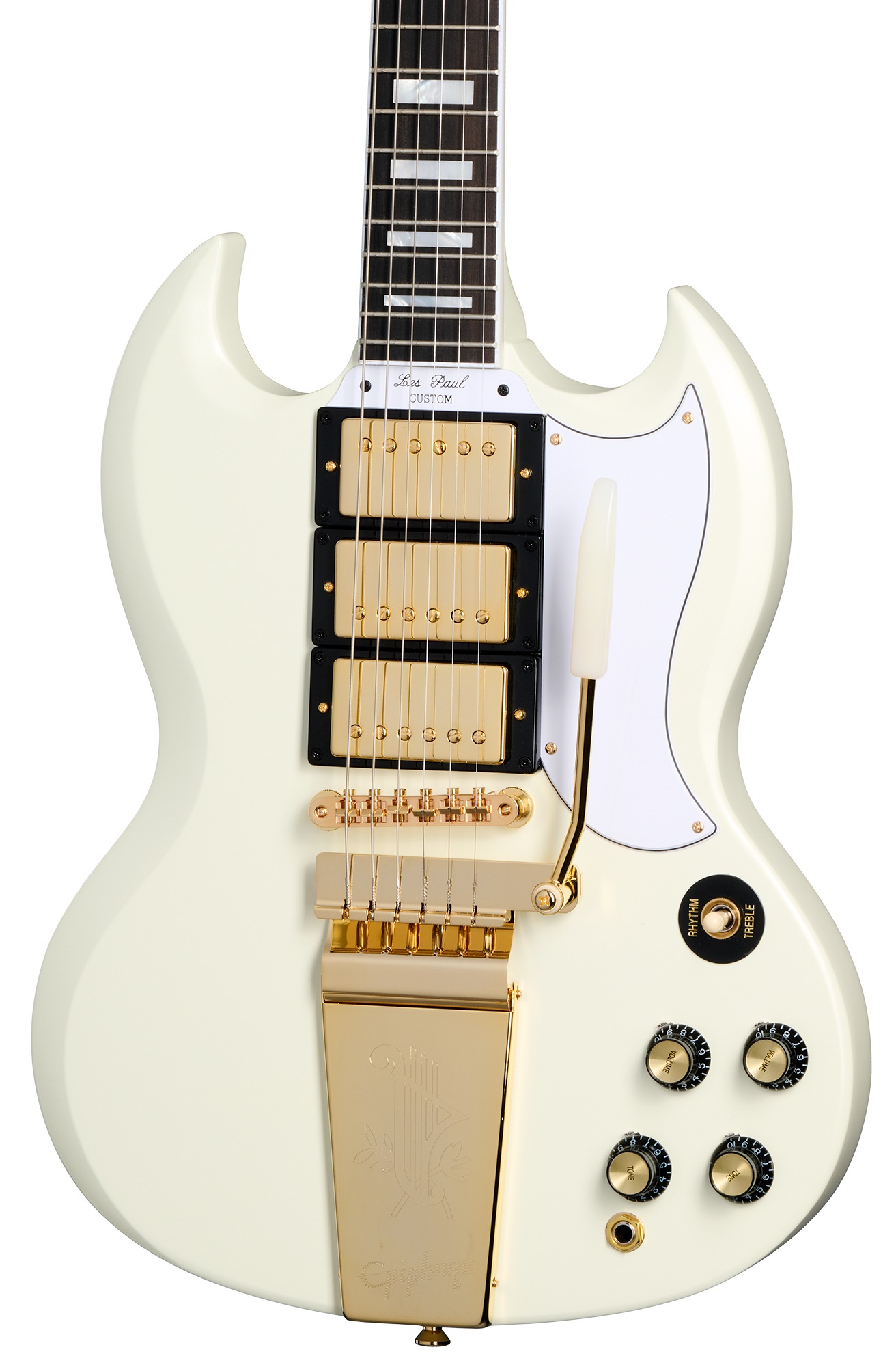 Epiphone 1963 Les Paul SG Custom Maestro Vibrola Classic White