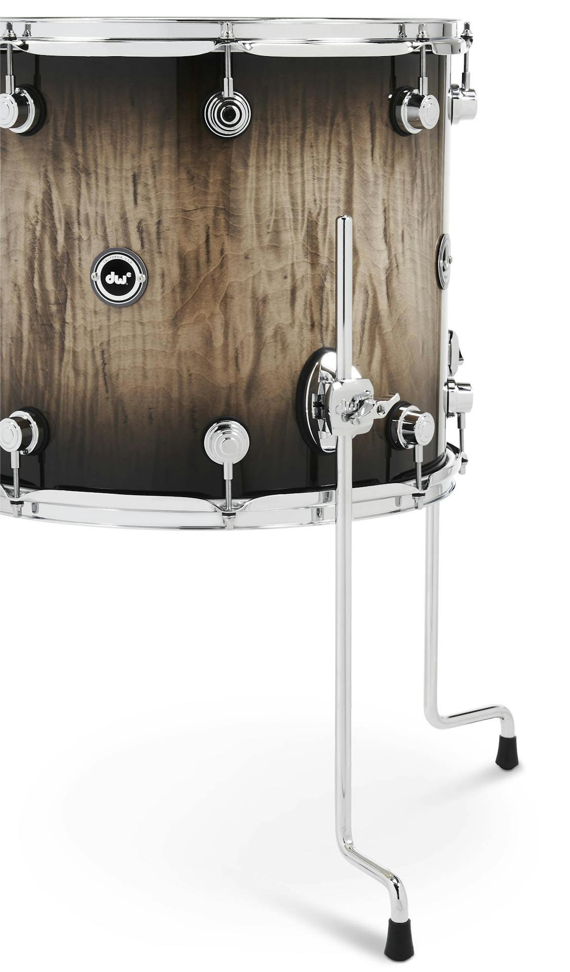 DWe 5-Piece Candy Black Burst Over Curly Maple Exotic Kit