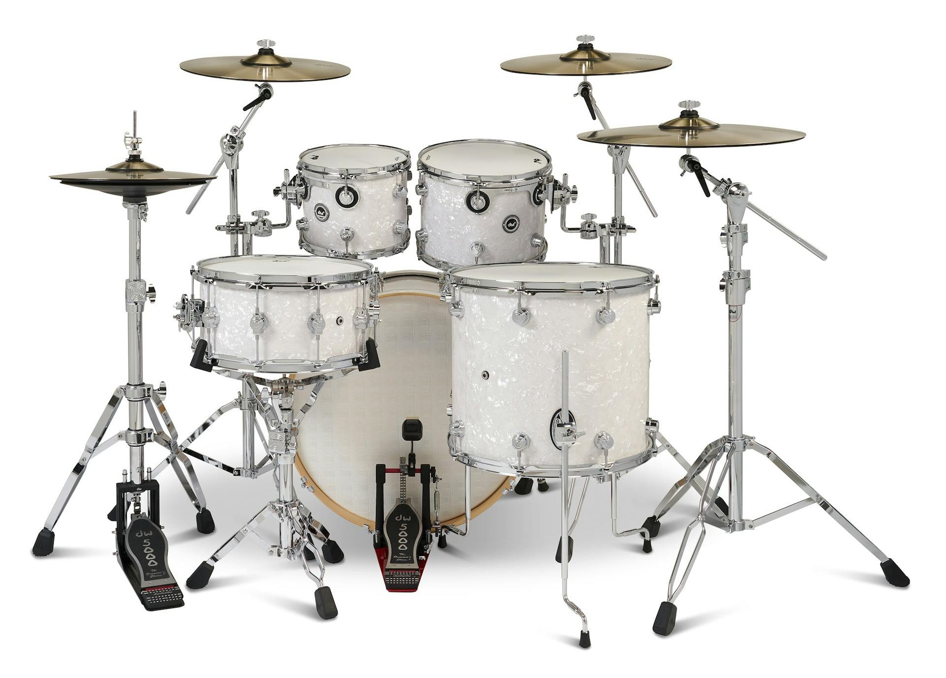 DWe 5-Piece White Marine Pearl Finish Ply Kit