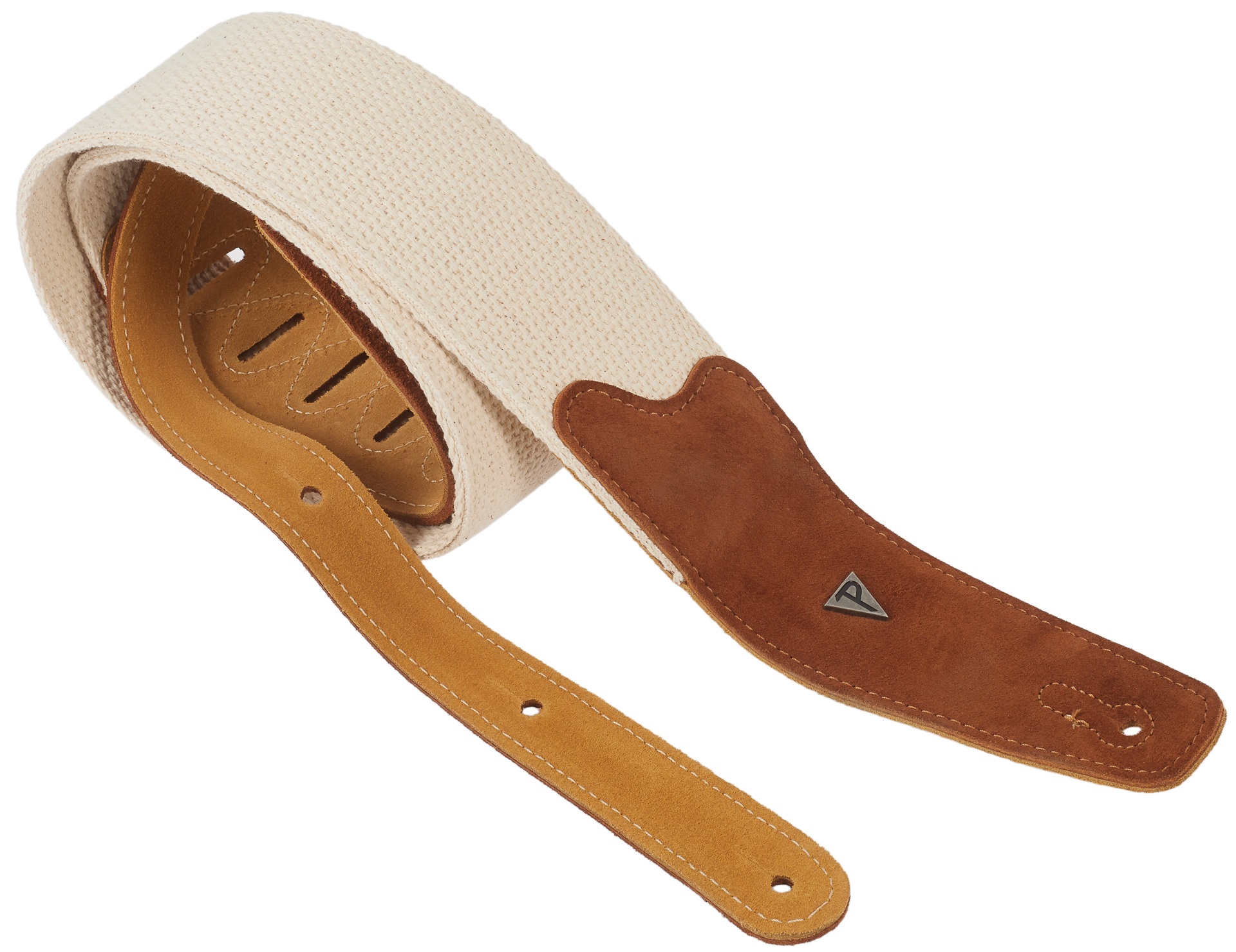 E-shop Perri's Leathers 7678 2.5” Doubled Cotton Webbing with Suede Ends Brow
