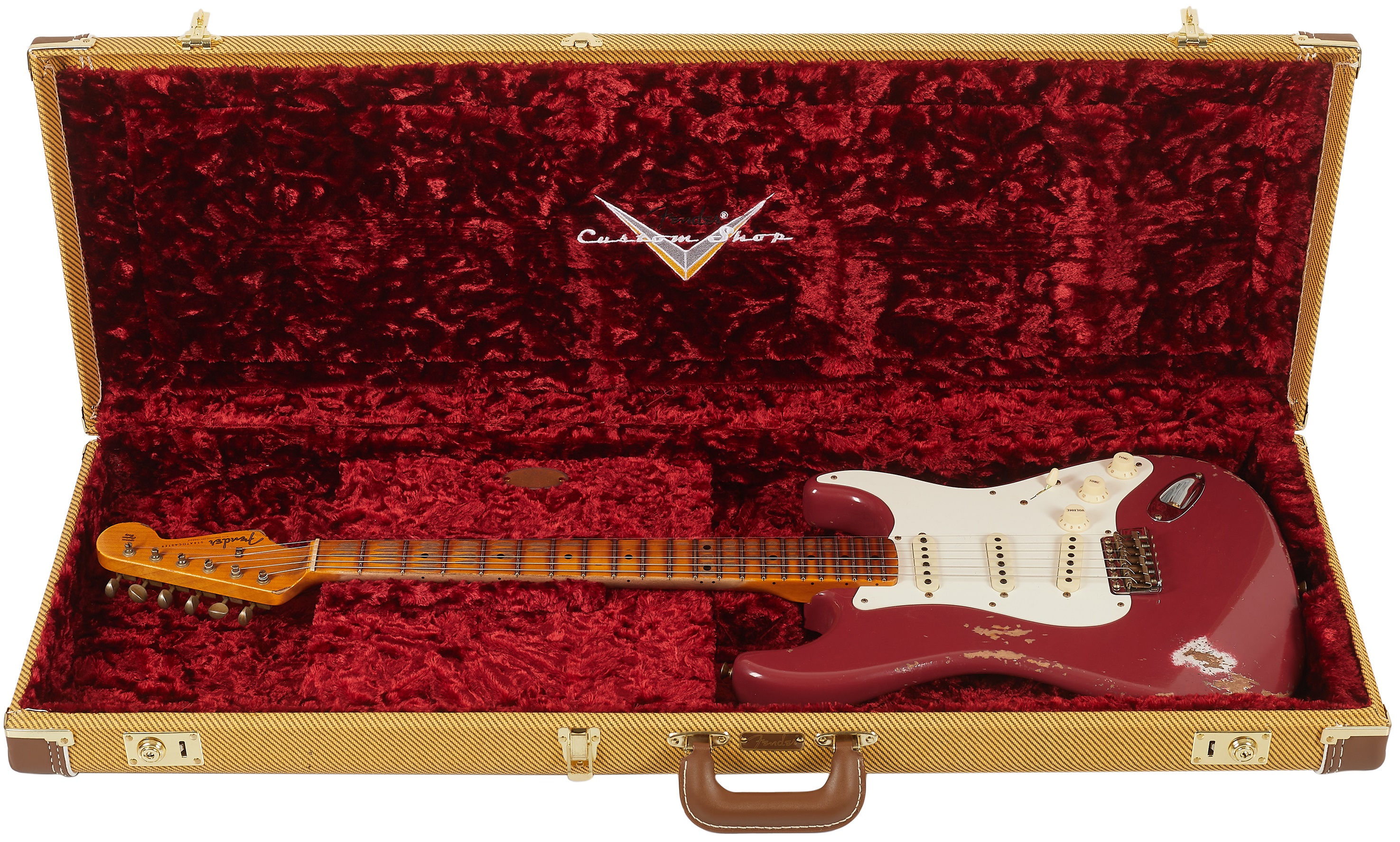 Fender Custom Shop 57 Stratocaster Heavy Relic Faded Aged Cimarron Red