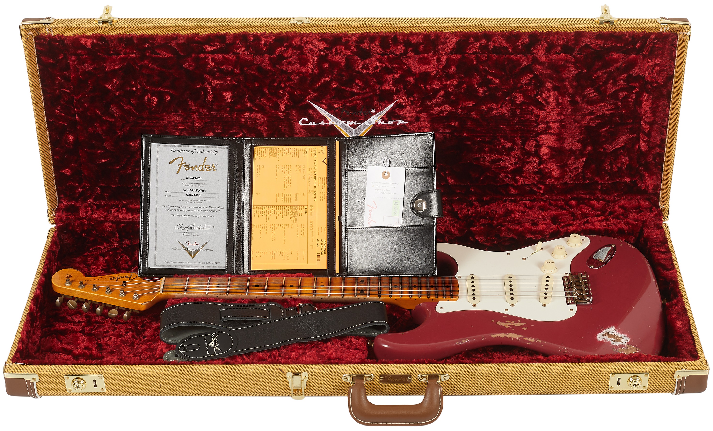 Fender Custom Shop 57 Stratocaster Heavy Relic Faded Aged Cimarron Red