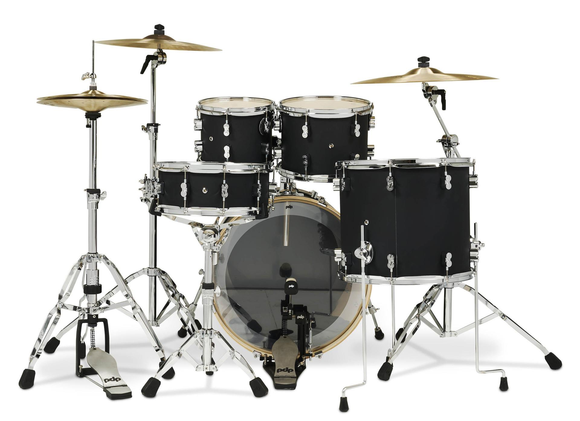 PDP Concept Maple 5 Piece Set Satin Black Finish Ply