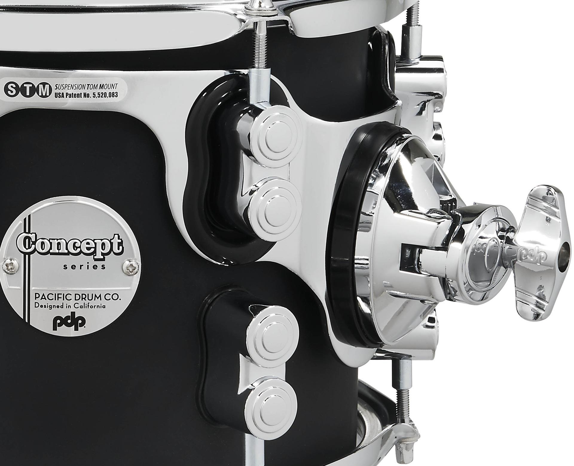PDP Concept Maple 5 Piece Set Satin Black Finish Ply