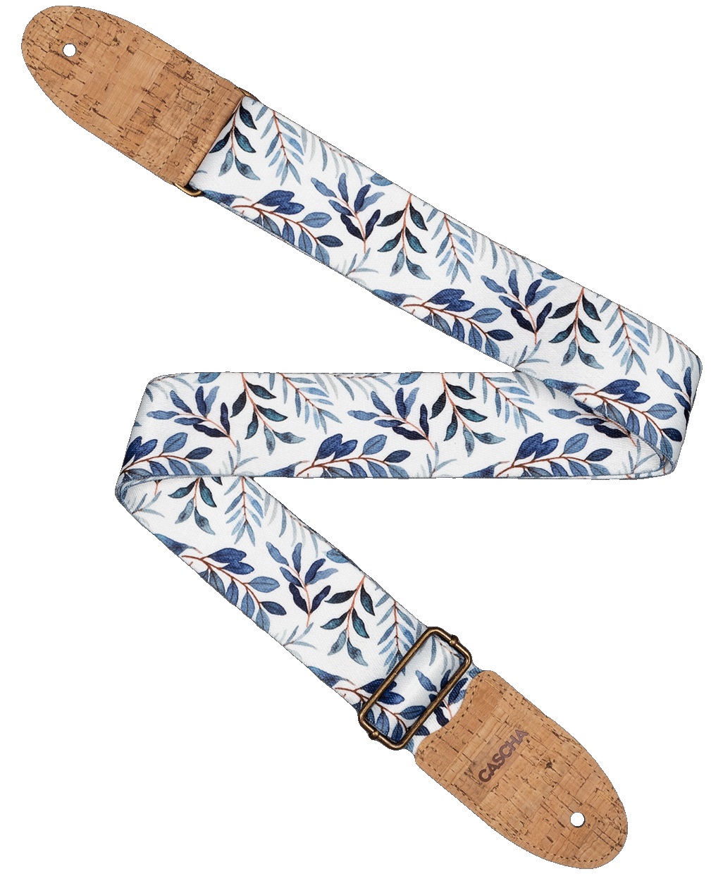 E-shop Cascha CGS-VC3 Guitar Strap Vegan Cork Blue Twigs