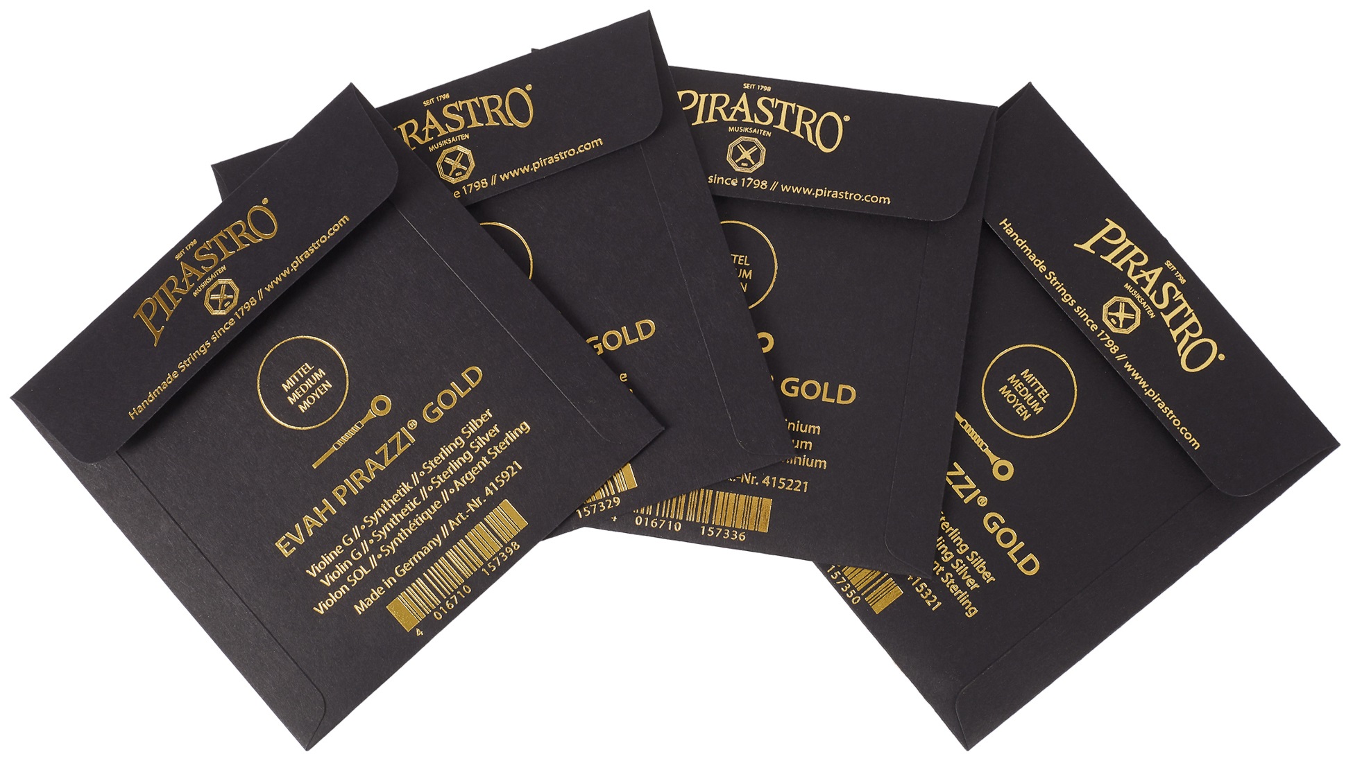 Pirastro Evah Pirazzi Gold Vln Set G-silver E-loop medium