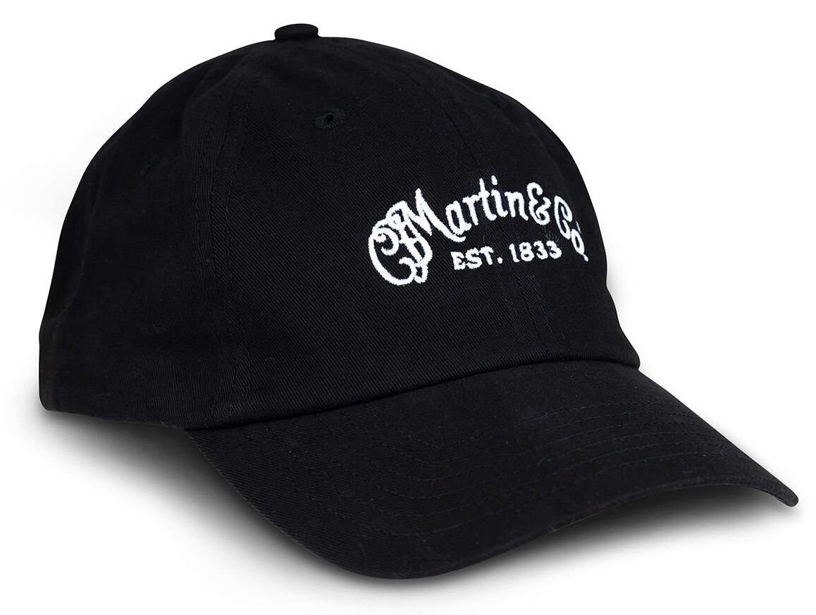 Martin Cotton Baseball Cap Black/White Logo