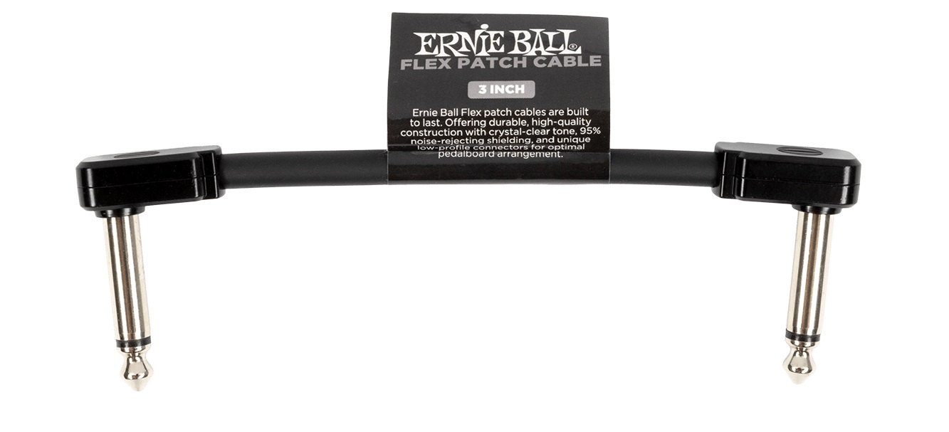 Ernie Ball Flex Patch Cable 3" Black