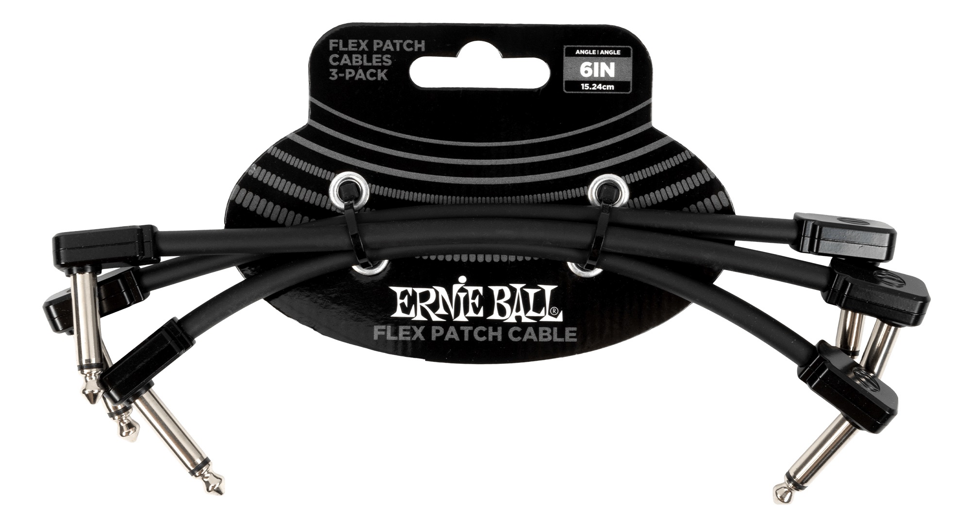 E-shop Ernie Ball Flex Patch Cable 6" Black 3-Pack
