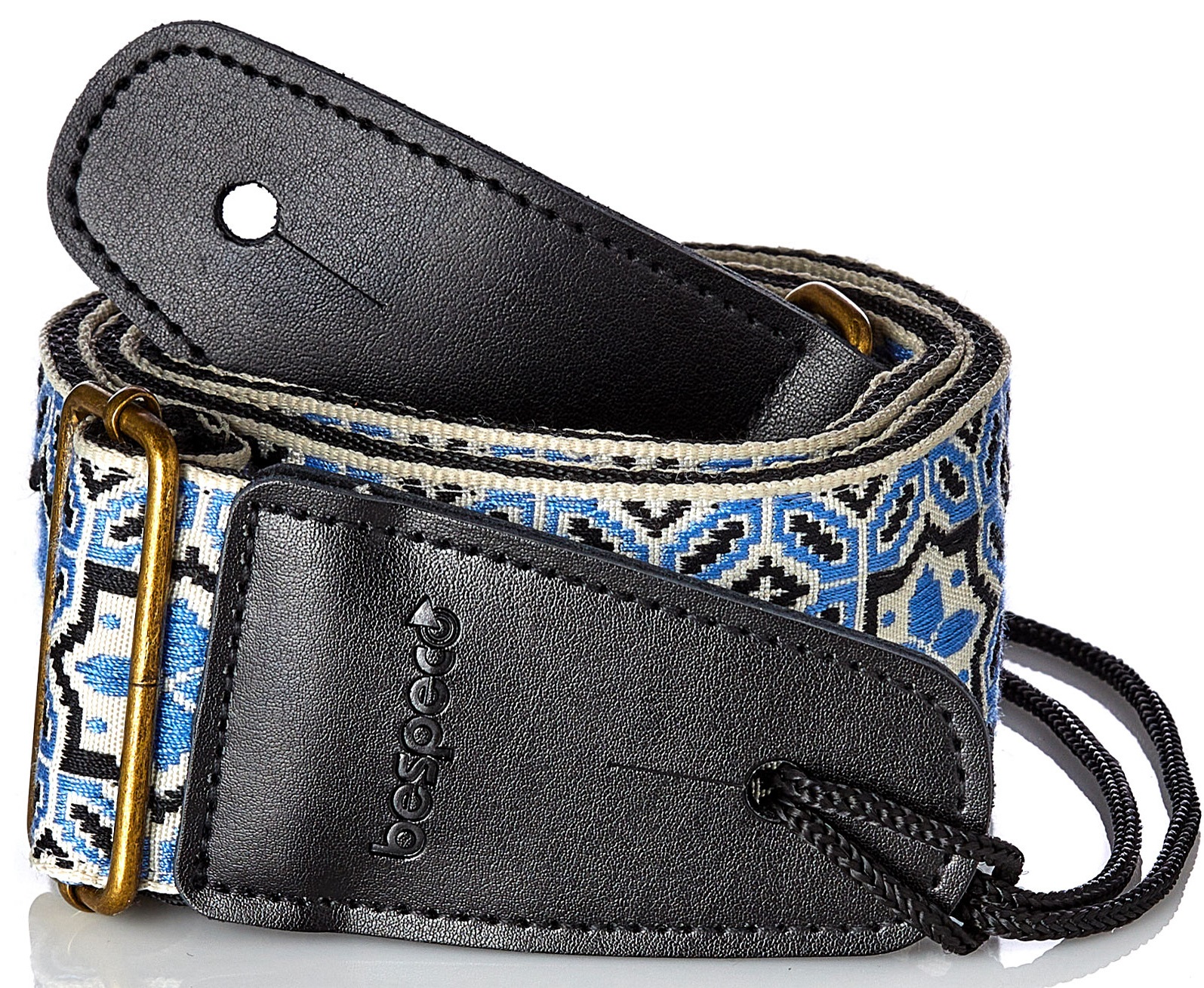 E-shop Bespeco Jacquard Strap Blue Pattern Metal Buckle