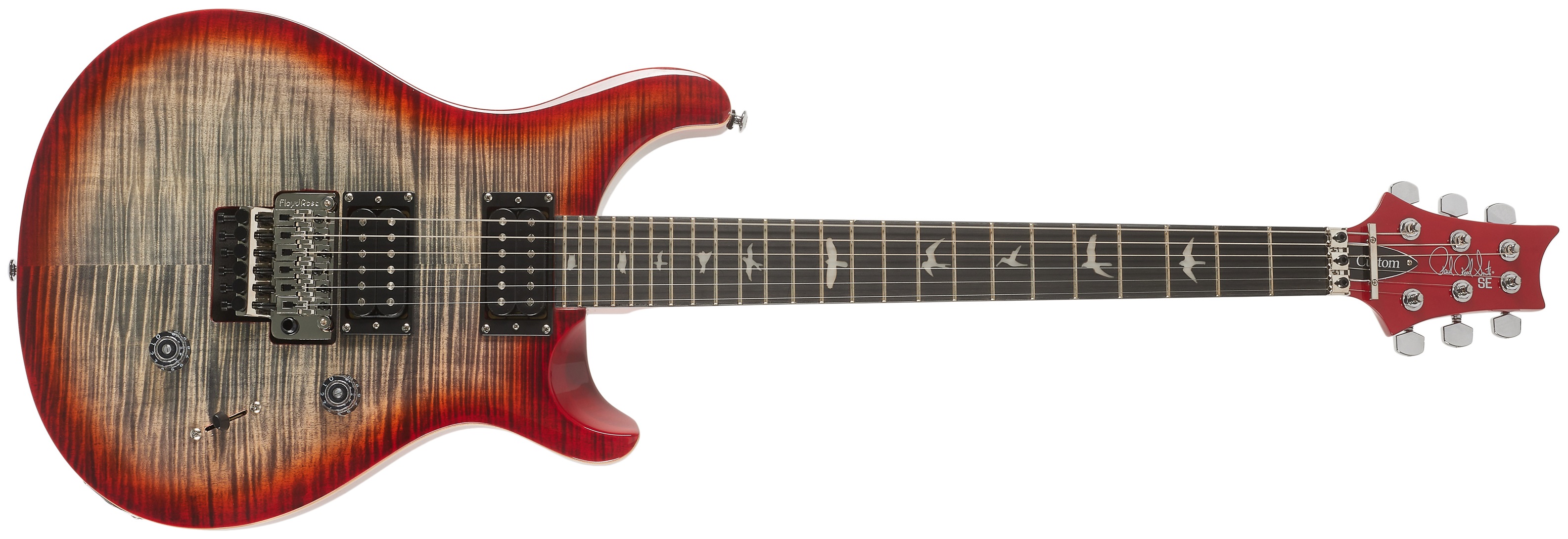 PRS SE Custom 24 Floyd Charcoal Cherry Burst