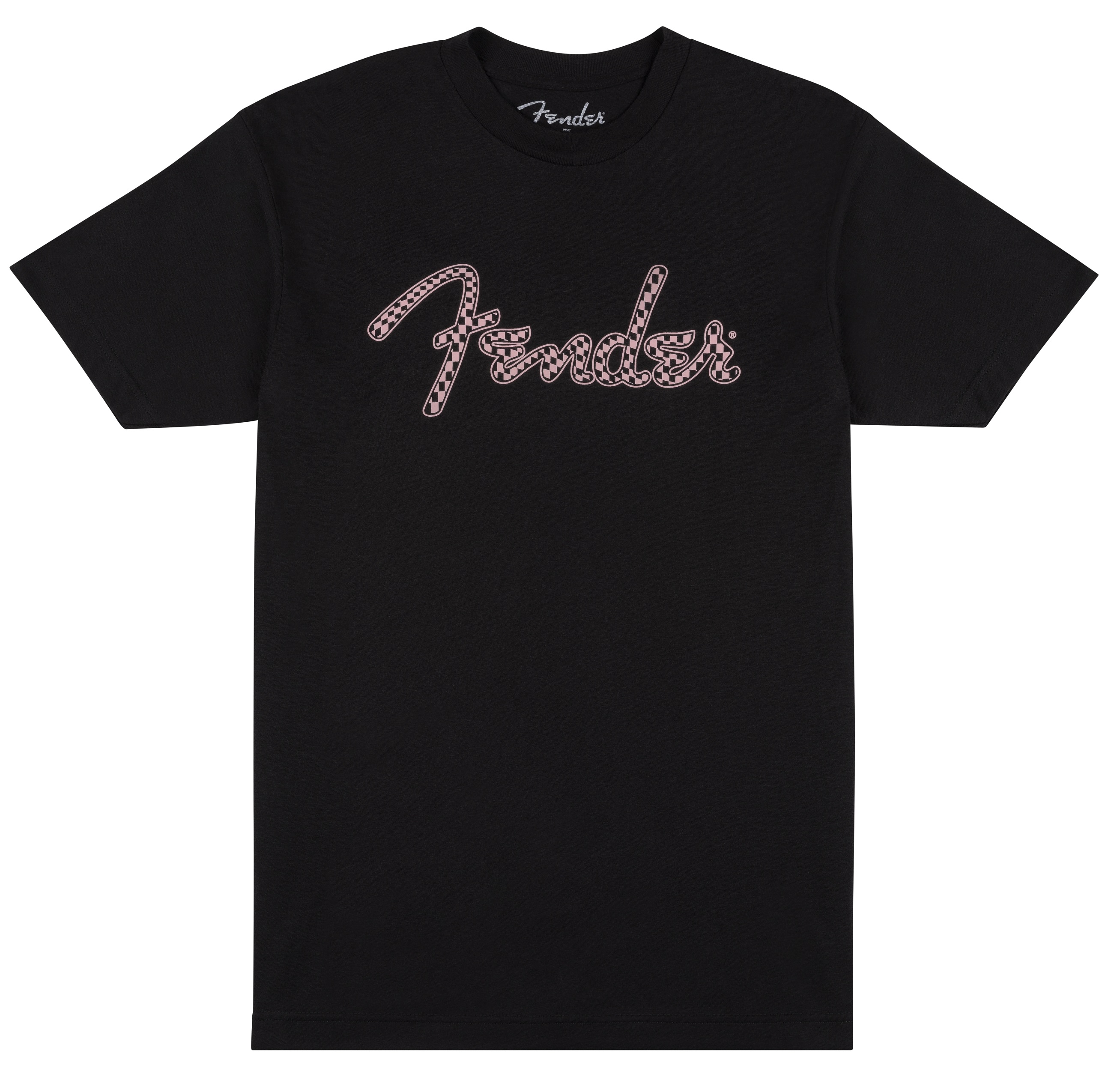 Fender Spaghetti Logo Wavy Checker Tee Pink XL