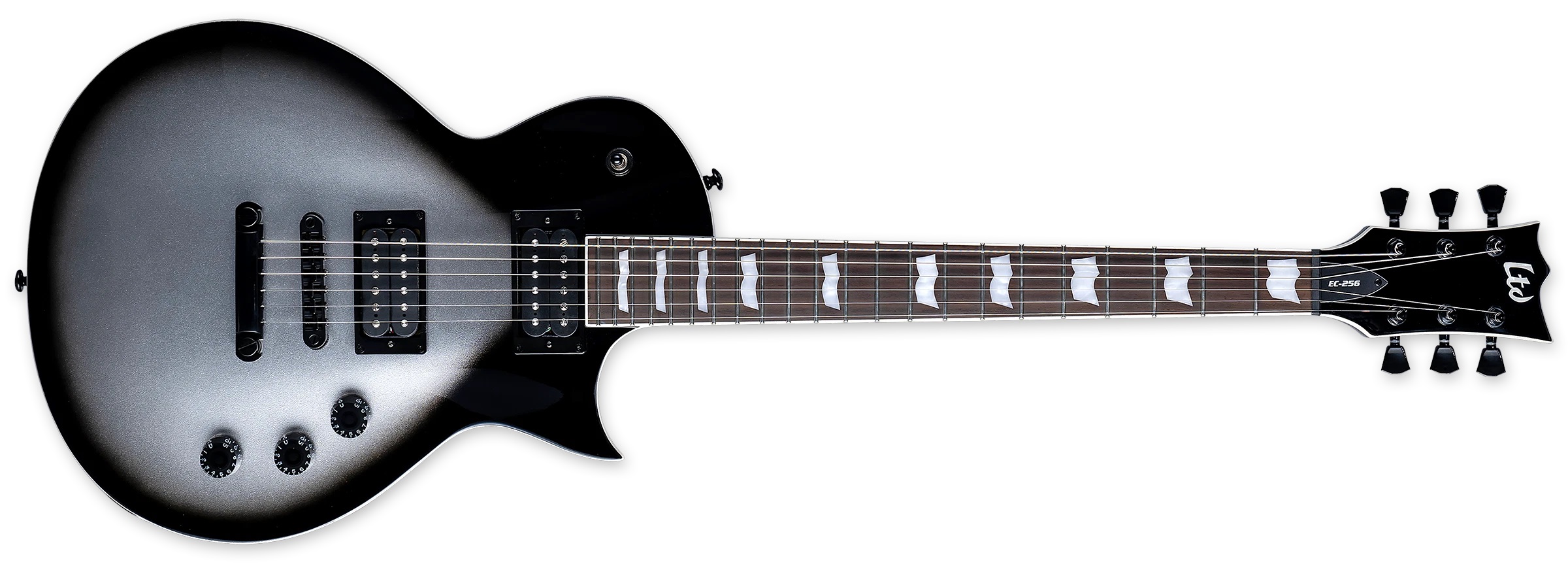 ESP LTD EC-256 Silver Sunburst Teardrop