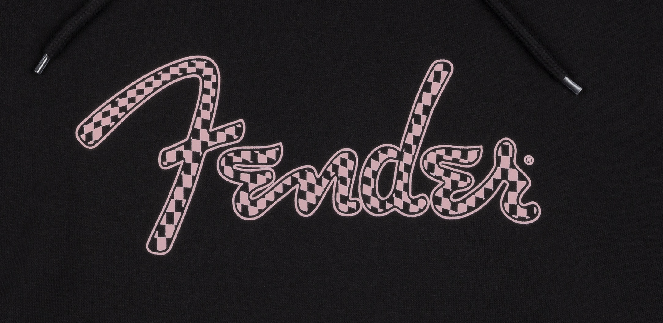 Fender Spaghetti Logo Wavy Checker Hoodie Pink M