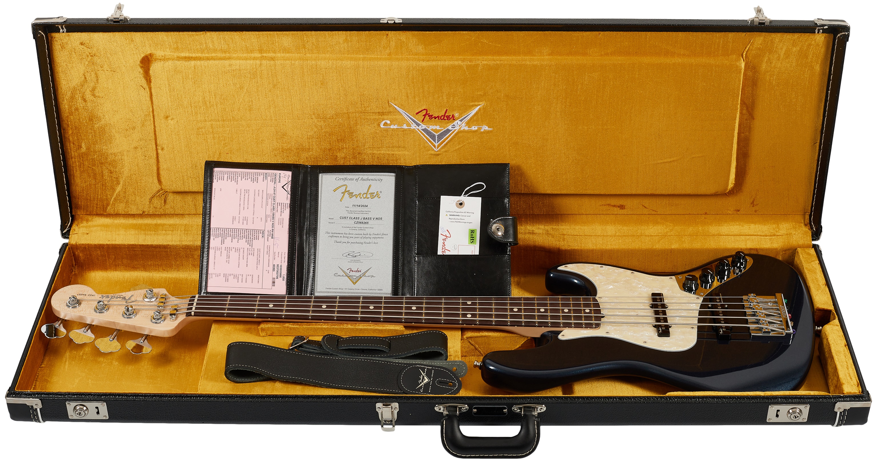 Fender Custom Shop Custom Classic Jazz Bass V NOS MNB