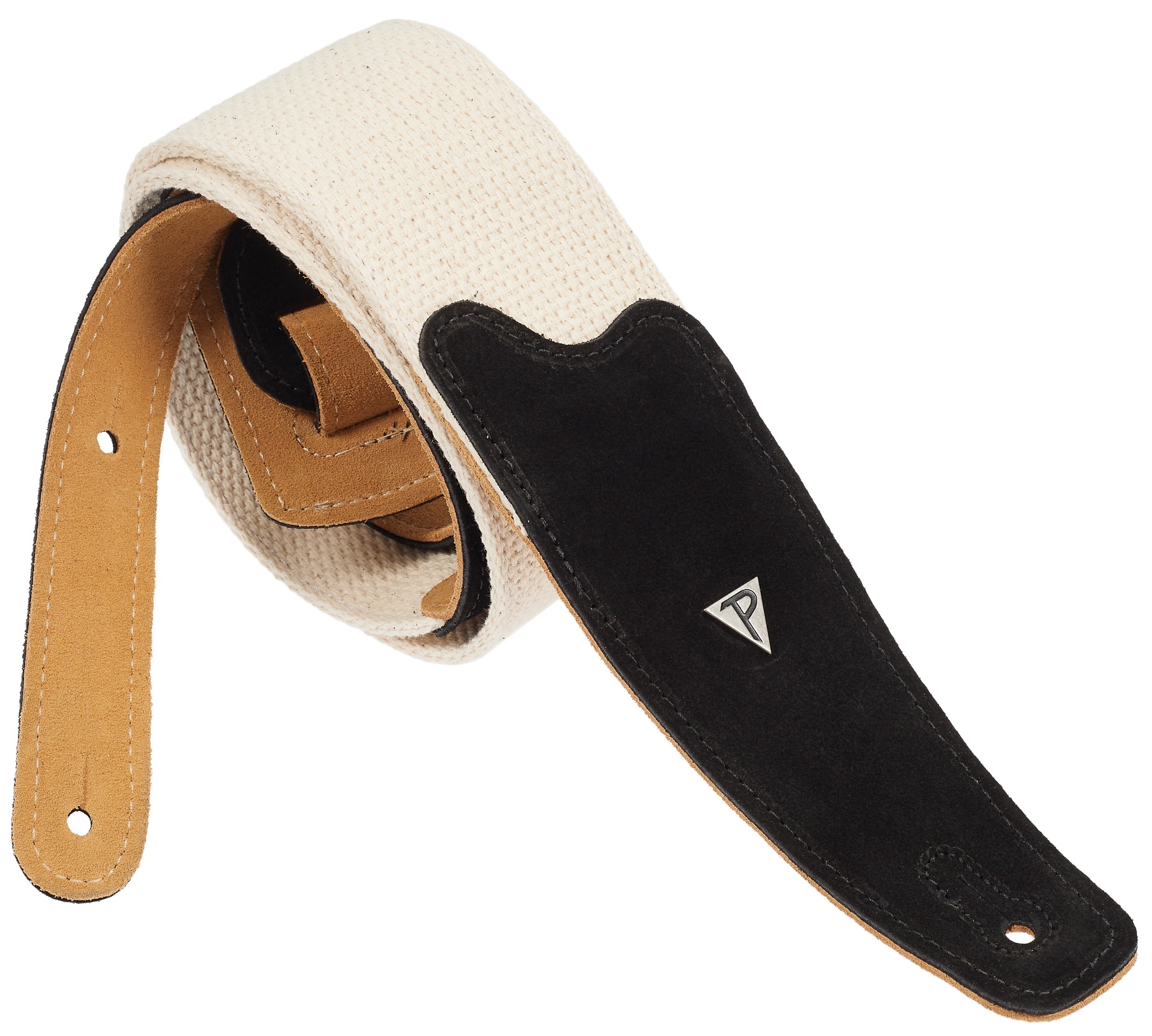 E-shop Perri's Leathers 7679 2.5” Doubled Cotton Webbing with Suede Ends Blac