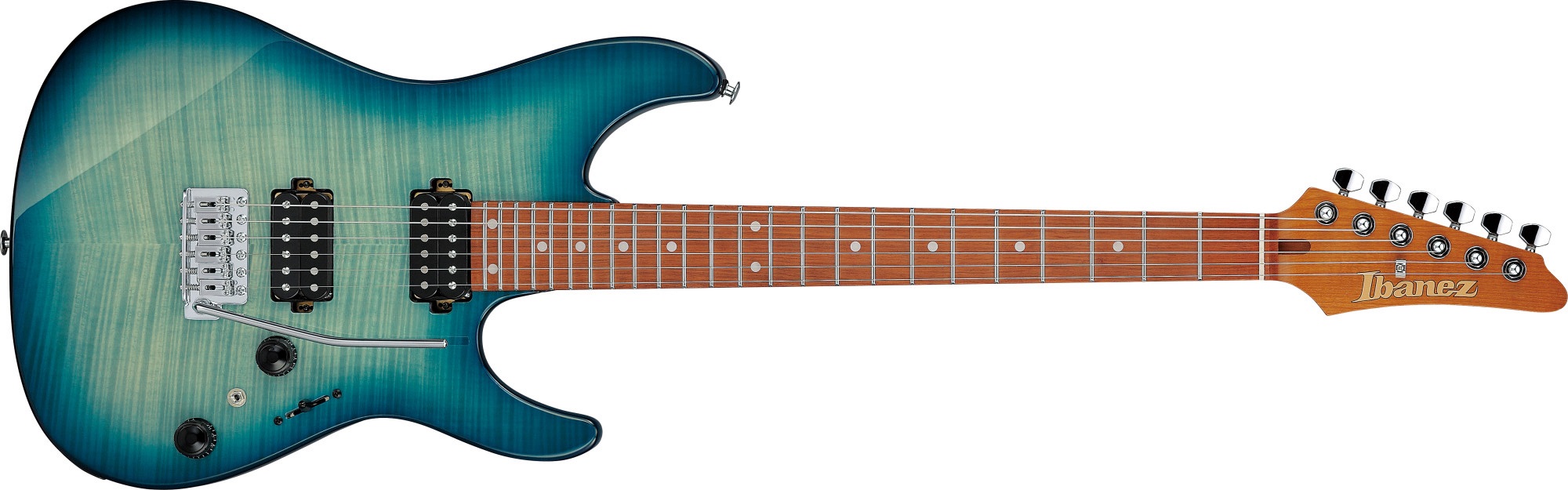 Ibanez AZ24S1F Transparent Turquoise Burst