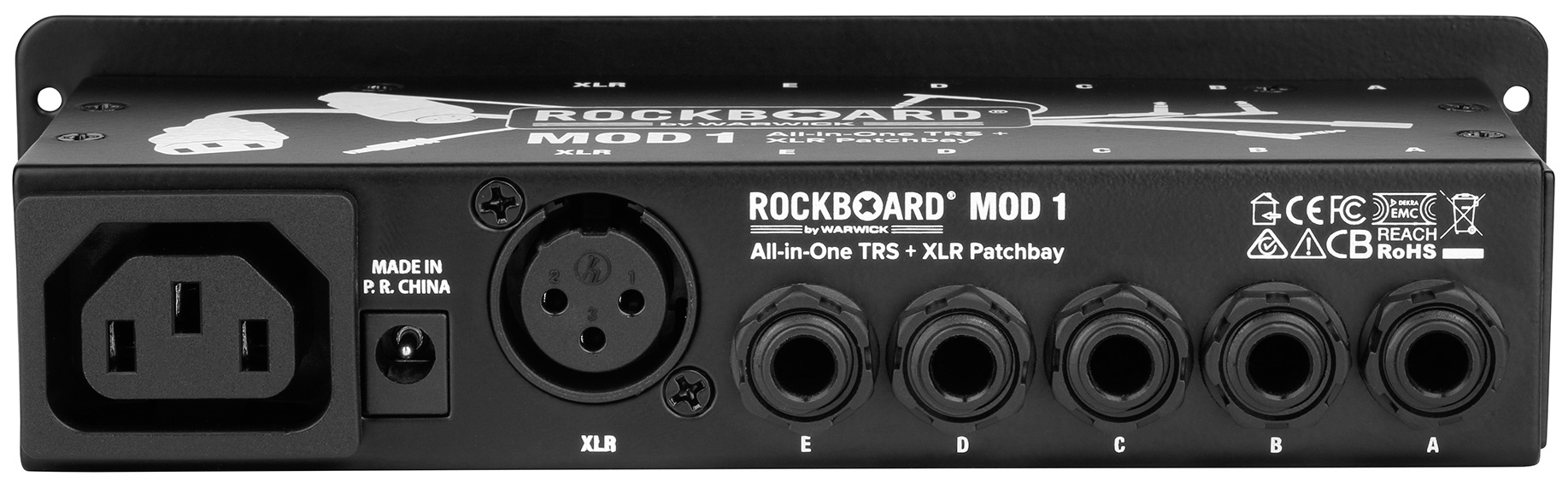 Rockboard MOD 1 V2 – All-in-One TRS & XLR, IEC & Barrel Patchbay