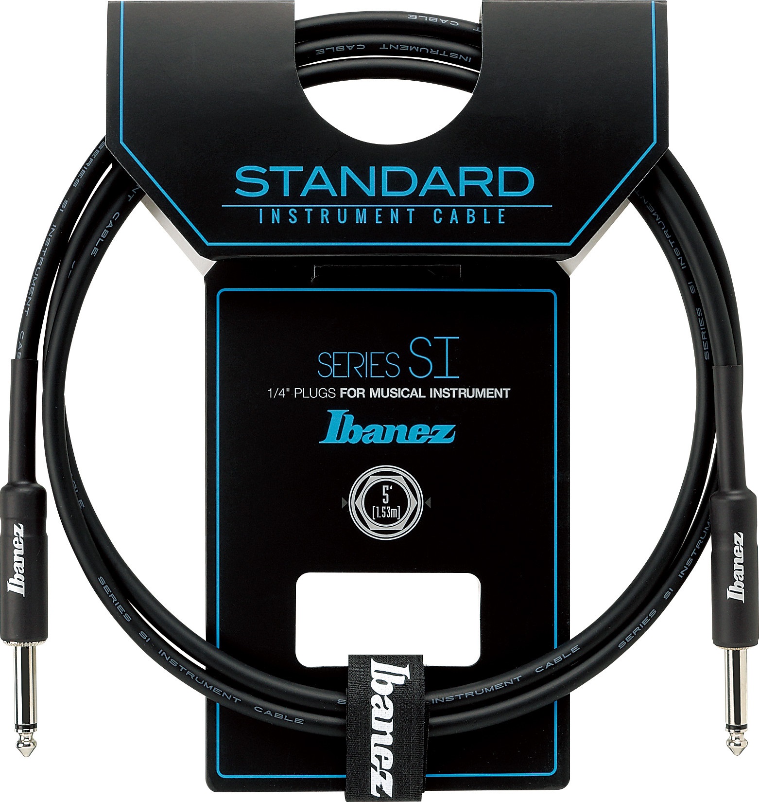 E-shop Ibanez Instrument Cable 1,52m Black 2 Straight Plugs