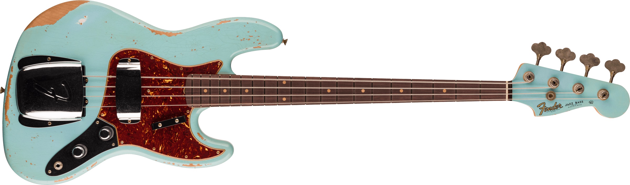 Fender Custom Shop 61 Jazz Bass Heavy Relic Faded Aged Daphne Blue