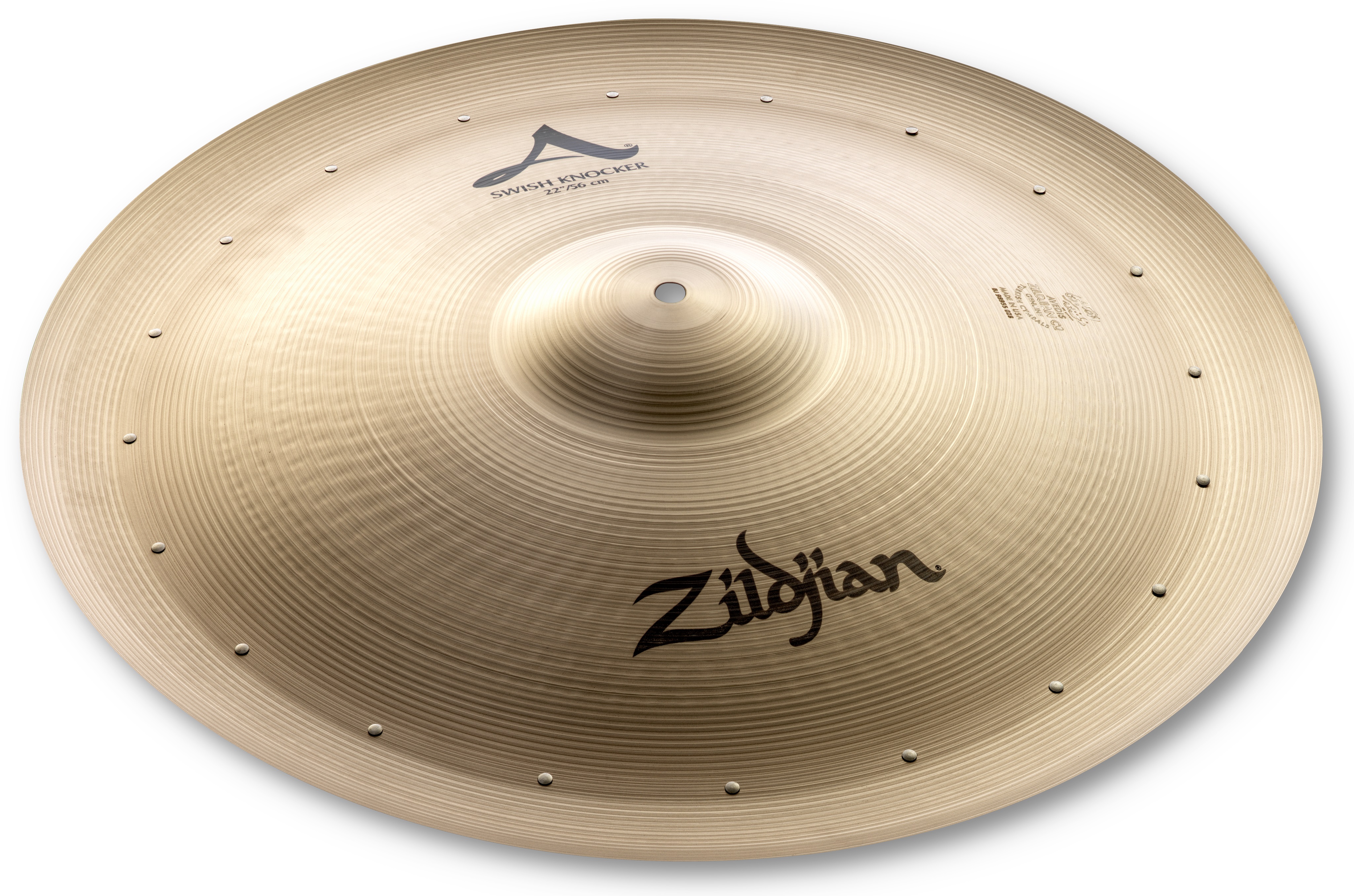 Zildjian 22" A swish knocker with 20 rivets