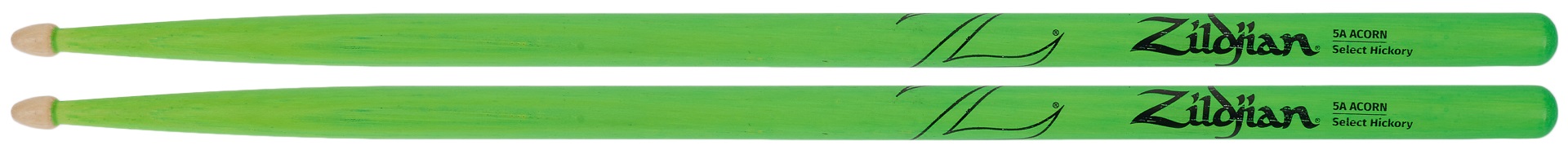 Zildjian 5A Acorn Wood Neon Green